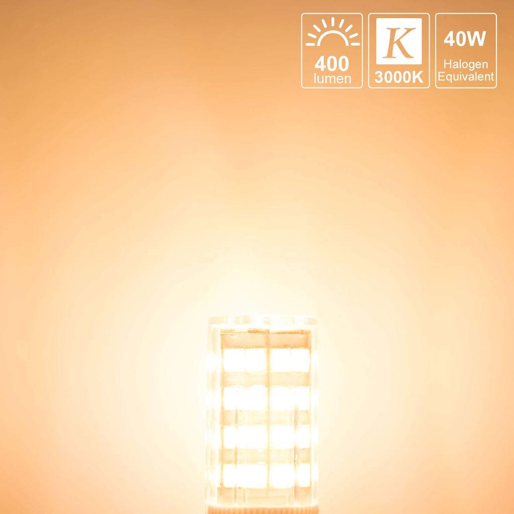 DiCUNO E12 base LED light bulb, 4W (equivalent to 40W incandescent bulb), 400lm, warm white (3000K), ceramic base, full beam angle, energy-saving,