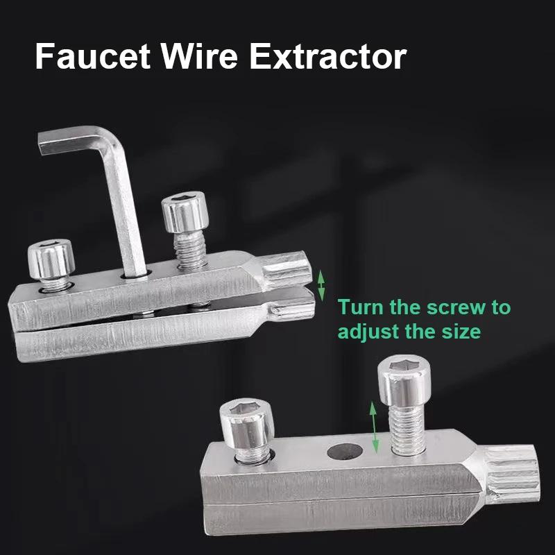 Tension-type Faucet Angle Valve Broken Wire Extractor Anti-wire Broken Water Pipe Triangle Valve Repair Dismounter Hand Tools