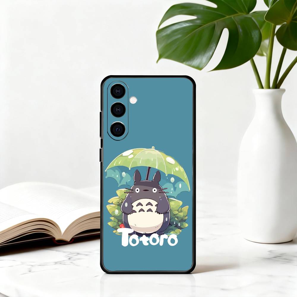 Cute Fat Cat T-Totoro-ct Phone Case For Samsung Galaxy A73,A72,A71,A70,A53,A52,A51,Others Soft Black Cover