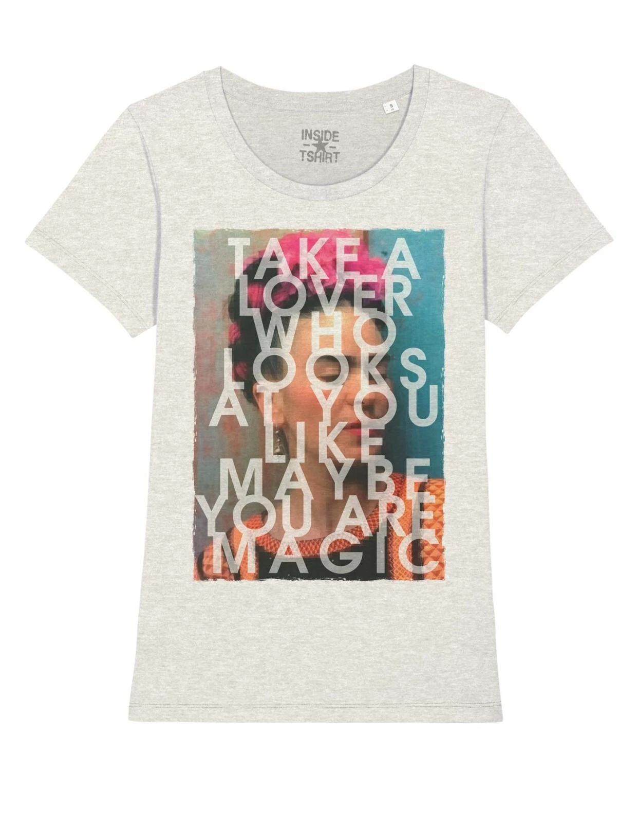 

Frida Kahlo Quote Take a Lover Jersey Women Love Flowers T-Shirt Girl M