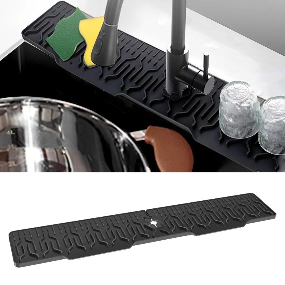 Anti-splash Sink Splashing Guard Silicone Drain Tray Mat Kitchen Faucet Splash Guards Kitchen