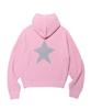 YOUHEE Star Knit Hoodie Pink