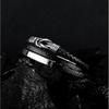 Stainless Steel Leather Braided Bracelet