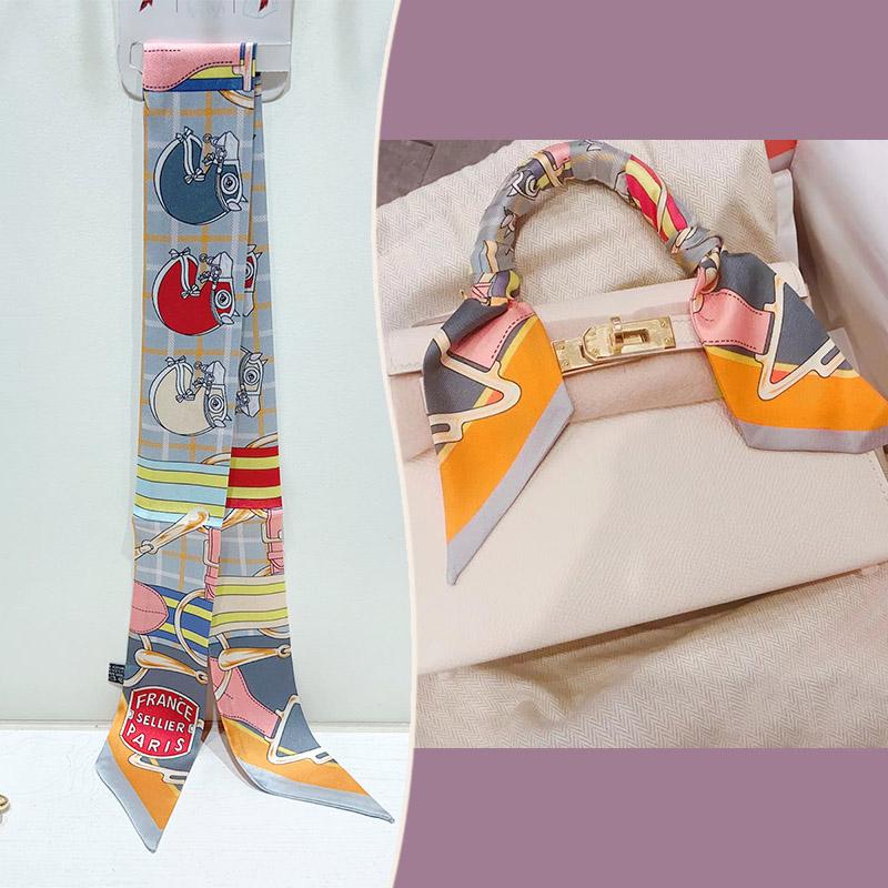 

Трендовий шарф-обмотка ручки сумки в шовковому стилі на 2024 рік