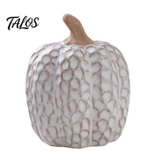 Unique Fall Housewarming Presents Ceramic Pumpkin Table Centerpiece, Realistic Fake Figurine Indoor Halloween Party Props for Autumn Harvest