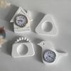 Ornament Mould Flexible Silicone Mold for Office Decoration Miniature Clock Shaped Desktop Embellishment Making Molds
