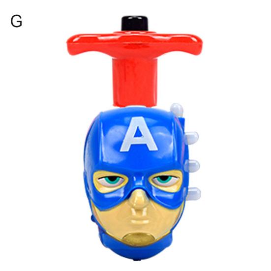 Cute Cartoon Children Colorful Luminous Spinning Top Gyro with Music Kids Gift