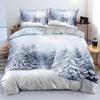 Merry Christmas Duvet Cover Set Red Bow Pattern Comforter Covers And Pillow Shams Buff Color Bedding Sets Twin Size Xmas Decor