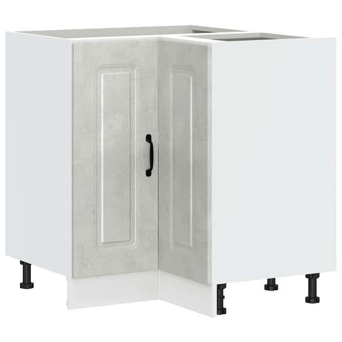 VidaXL Armoire d'angle de cuisine Kalmar gris béton bois d'ingénierie 853511