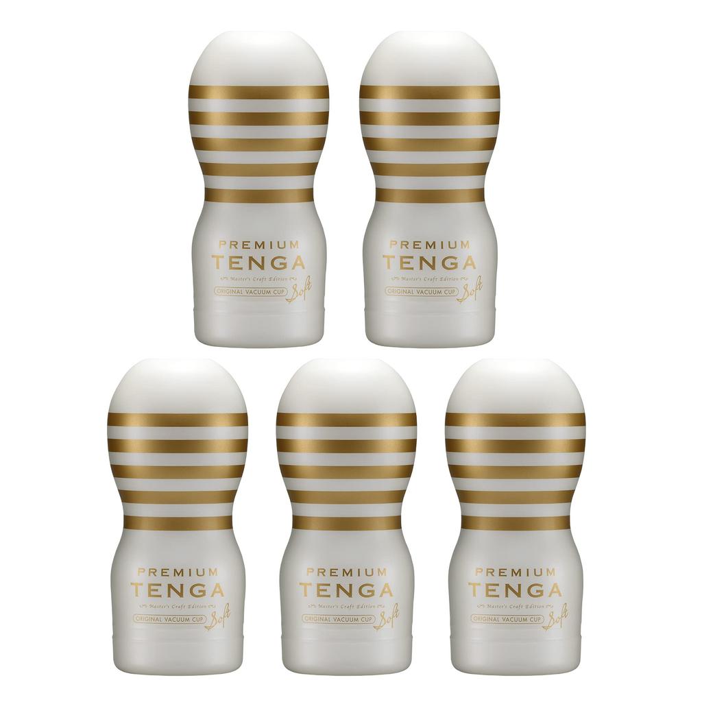 TENGA New Premium Tenga Original Vacuum Cup Soft White Set 5-Piece