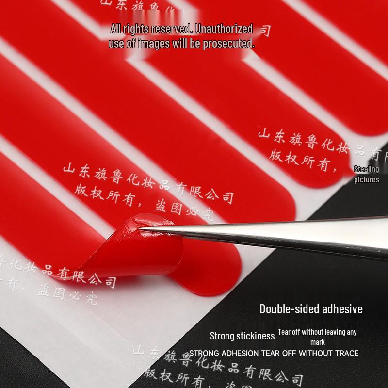 Strisce Adesive Biadesive Press-On per Nail Art - Trasparenti, Senza Taglio, con Angoli Arrotondati e Forte Adesione Acrilica.