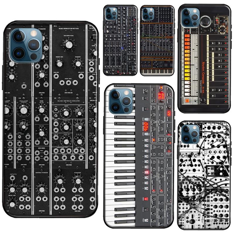 Vintage Synth Synthesizer Case For iPhone XR X XS Max SE 2020 7 8 Plus Phone Cover For iPhone 11 14 12 13 Pro Max Mini