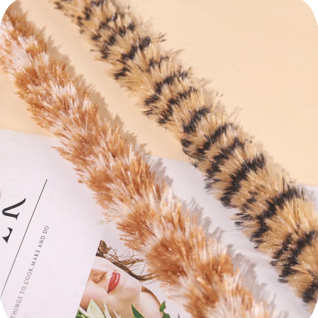 Realistic Feather Duster Wand Jute Handle Interactive Play Toy
