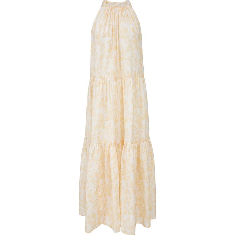 

VEROMODA Women s Halter Neck Printed A-Line Maxi Dress L