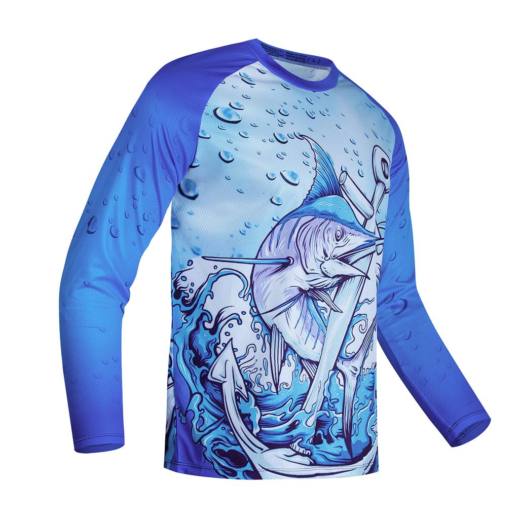 Fishing Shirts Long Sleeve Uv Protection Clothing Mens Outdoor Jersey Upf 50 Clothes Performance Breathable Fishing