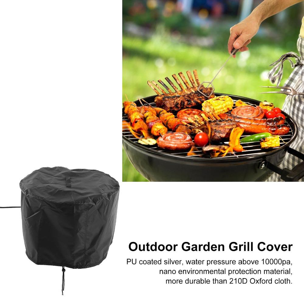 420D Oxford Fabric Barbecue Round Cover Rainproof Electric Grill Cover All Weather Resistant