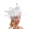 New European and American Bridal Feather Mesh Hair Accessories Hemp Yarn Headgear Retro Fashion Elegant Top Hat