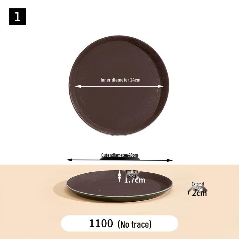 Non-Slip Tempered Round and Rectangular Tea and Catering Serving Tray