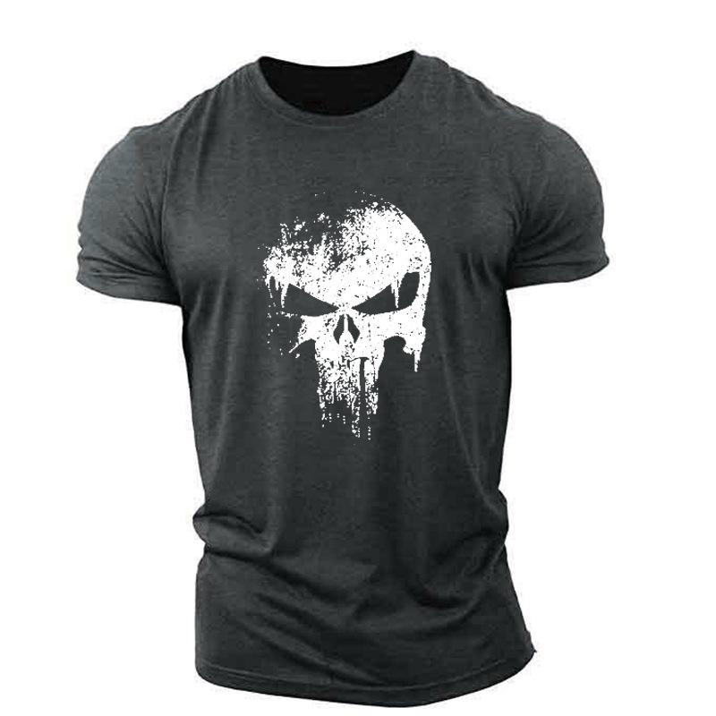 Summer Sports Loose Large Size Cotton Short Sleeve Men'S Training Running Muscle Simple Casual Fitness Short Sleeve T-Shirt