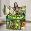 My Singing Monsters Soft Blankets  Graphic Picnic Bedding Throws Outdoor Flannel Bedspread Sofa Bed Cover