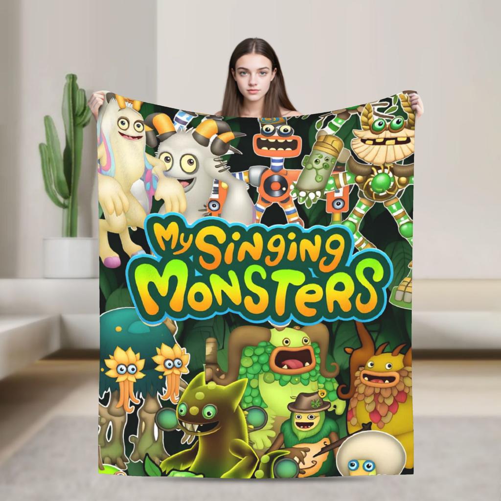 My Singing Monsters Blankets Winter  Soft Throw Blanket For Adults Chair Sofa Bed Flannel Bedspread Bed Cover