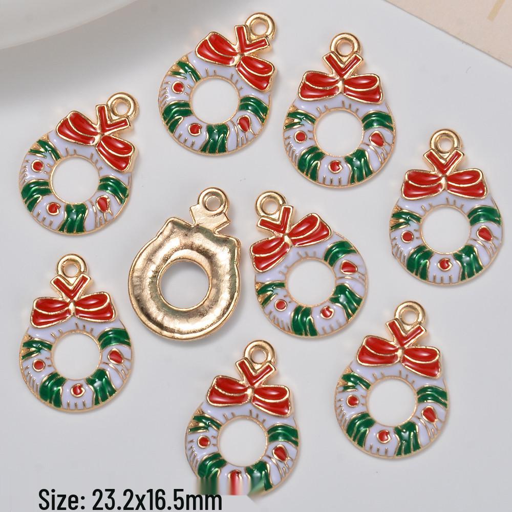 Christmas Drip Oil Charms: Santa & Tree Pendants for DIY Earrings