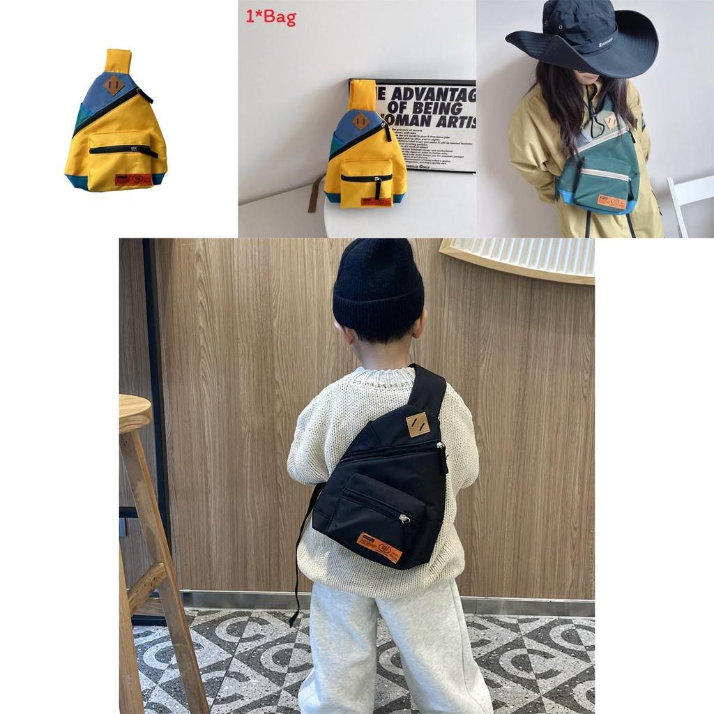 Moderne Kinder Canvas Brusttasche mit geometrischem Muster für den täglichen Gebrauch und die Schule