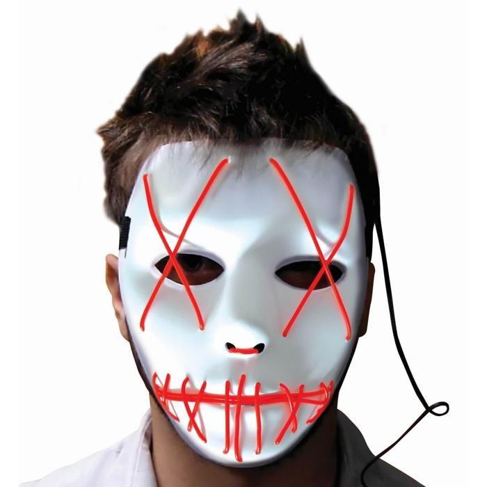 Masque Psycho Lumineux Rouge