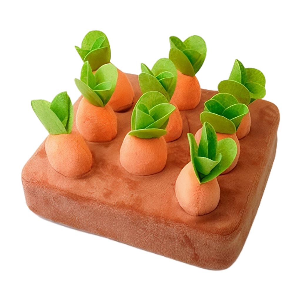 Carrot Dog Toys 2 in 1 Non-Slip Nosework Feed Games Pull Radish Plush Carrot Dog Interactive Toys for Dogs