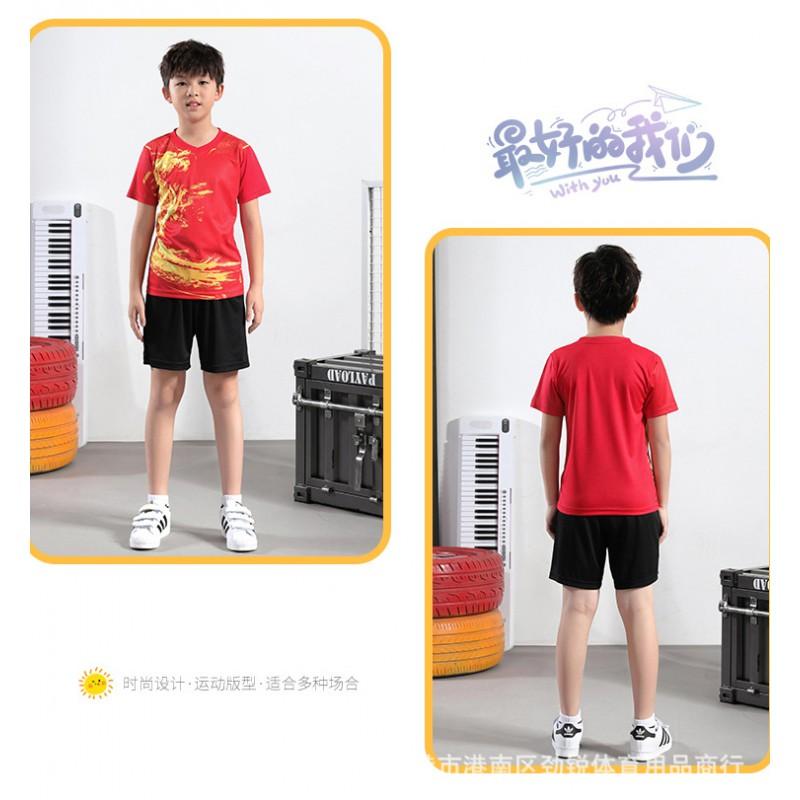 Kids Quick-Dry Badminton Set Sportswear Uniform Training Practice Lightweight Athletic Outfit