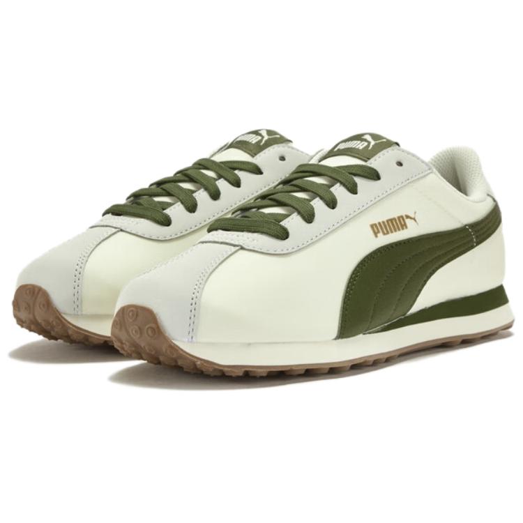 Puma Turin NL Fabric Synthetic Leather Retro Fashion Durable Low Top Casual Shoes Unisex Casual Shoes Light-Green 362167-18