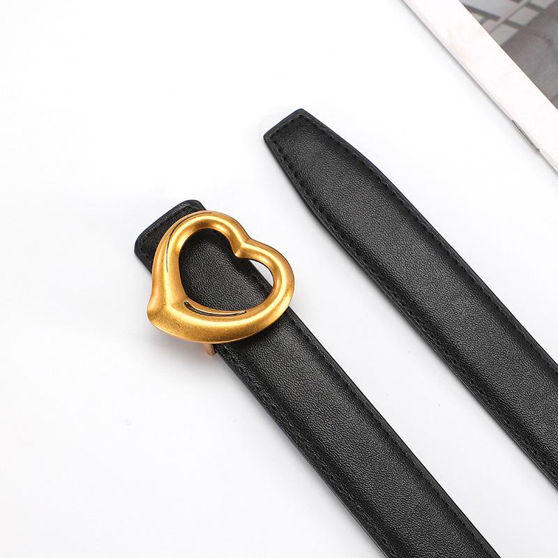 Cowhide Belt Women'S Premium Decoration Business Leather Belt Women'S Jeans Belt
