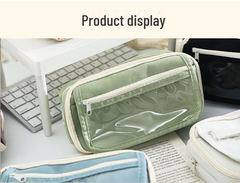 Student's Ins-Style Large Capacity Nine-Layer Pencil Case, Perfect for School Season
