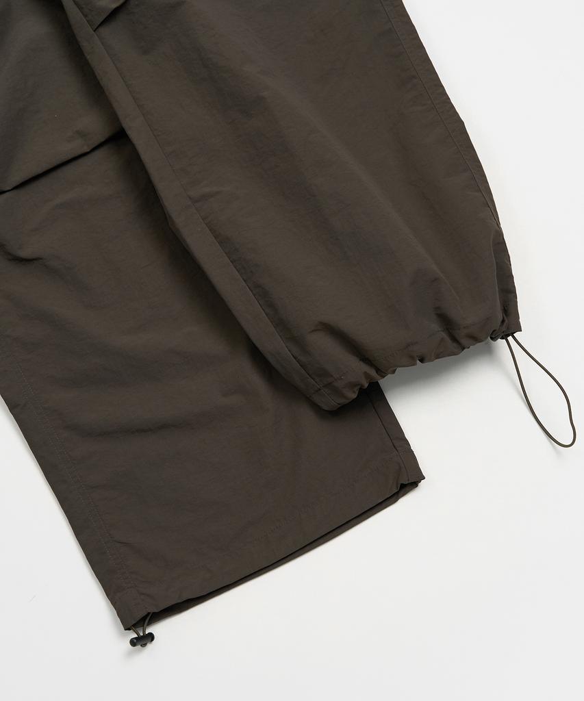 TOFFEE Utility Wide Parachute Pants (Khaki Brown)