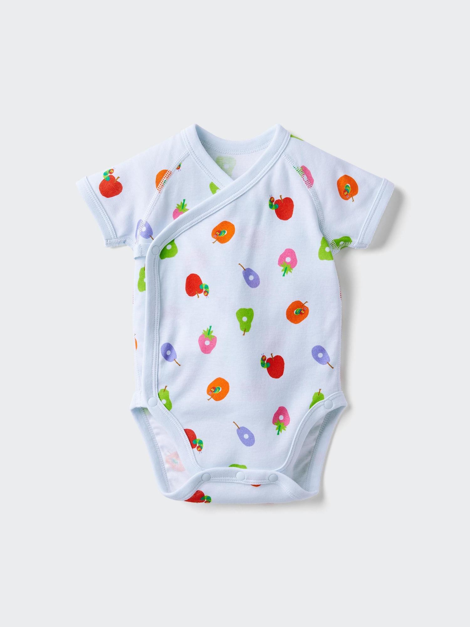 

Uniqlo Japan Picture Book Collection Bodysuit Harapeko Blue Bug Front Opening 60 LIGHT BLUE/70