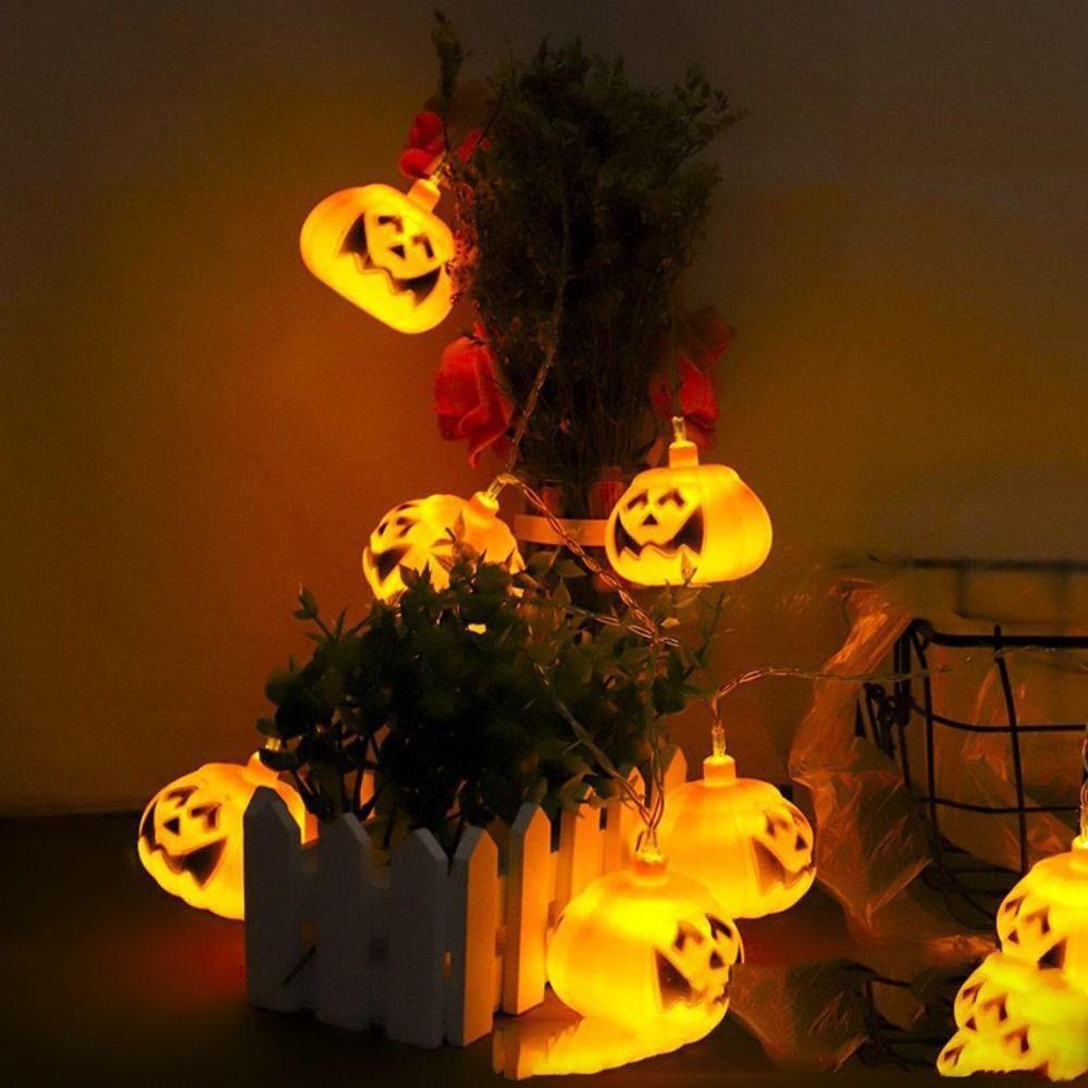 Plastic Pumpkin  LED String Lights Waterproof Pumpkin Crystal Lights  Haunted House