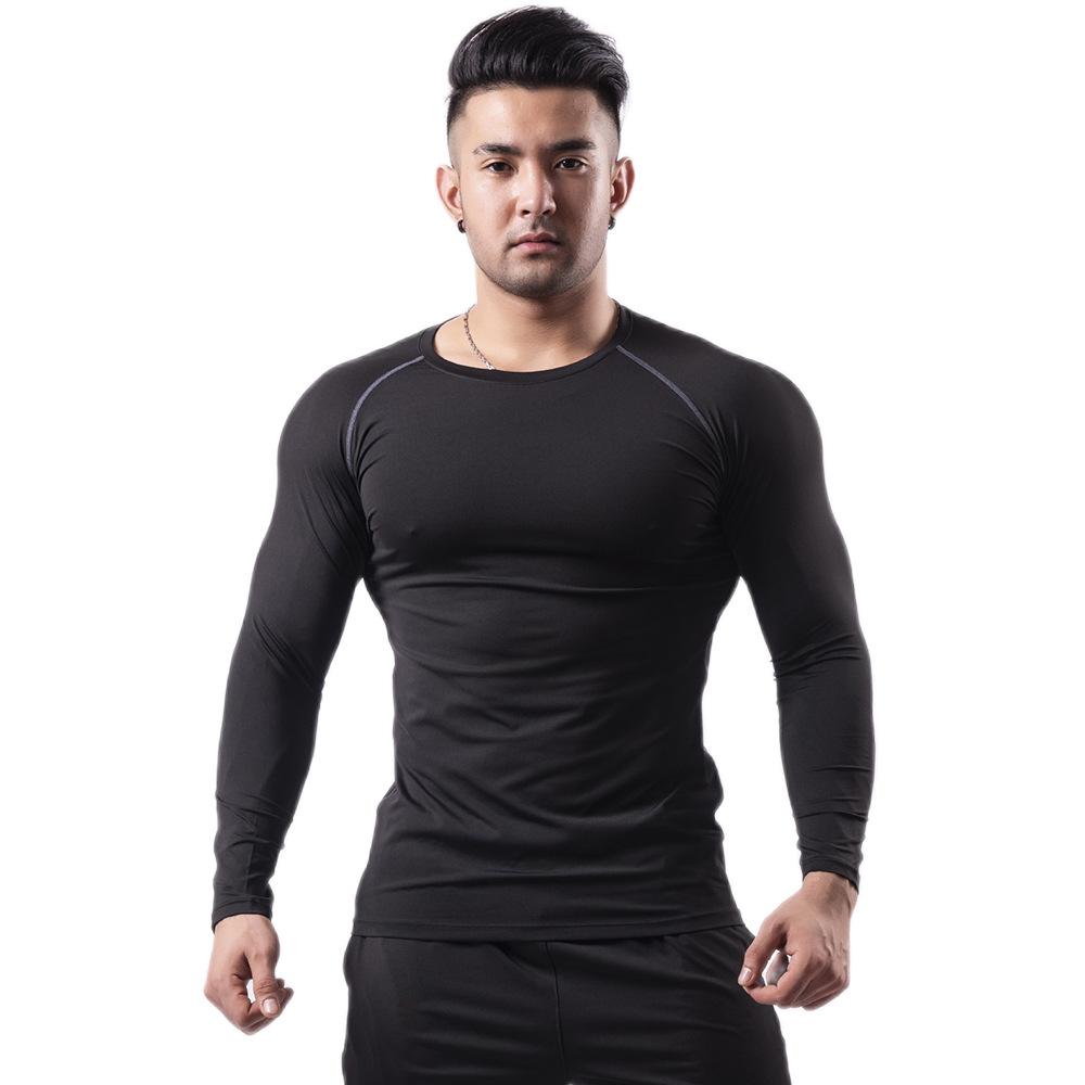 Men Running Long Sleeve T Shirts Gym Running Quick-Dry Tights Shirts Fitness Compression Sportswear Tops