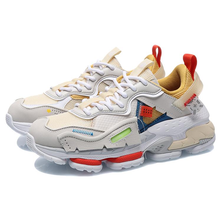 New LINING CF Casual Shoes Women's Low top Ecru/Yellow AGLR118-1