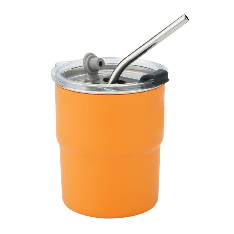 Outdoor Camping Travel Cup Cute Shot Glasses with Straw, Mini Shot Tumbler with Lid and Straw, Kawaii Insulated Tumblers