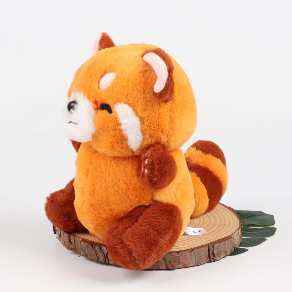 Raccoon Plush Simulation Raccoon Cute Cartoon Red Raccoon Plush Toy Doll Cute