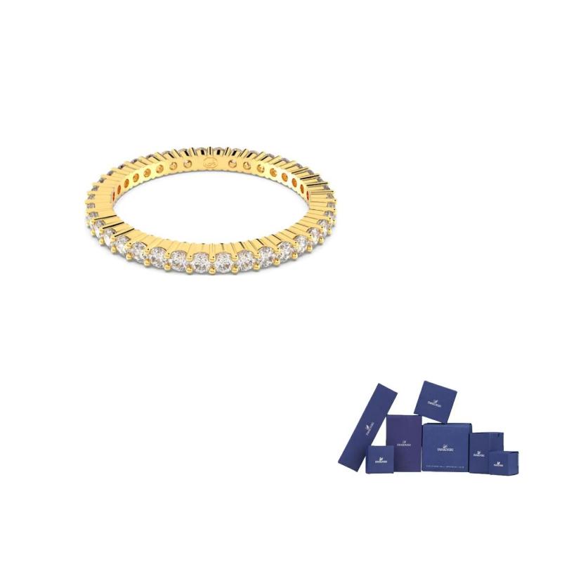 Swarovski Matrix Vittore Embedded Design PVD Zirconia Ring Women rings Gold 5656296
