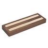 HeMu Walnut Double-slot Ring Display Stand Jewelry Storage Plate Counter Jewelry Ornaments Props Solid Wood Ring Display Stand
