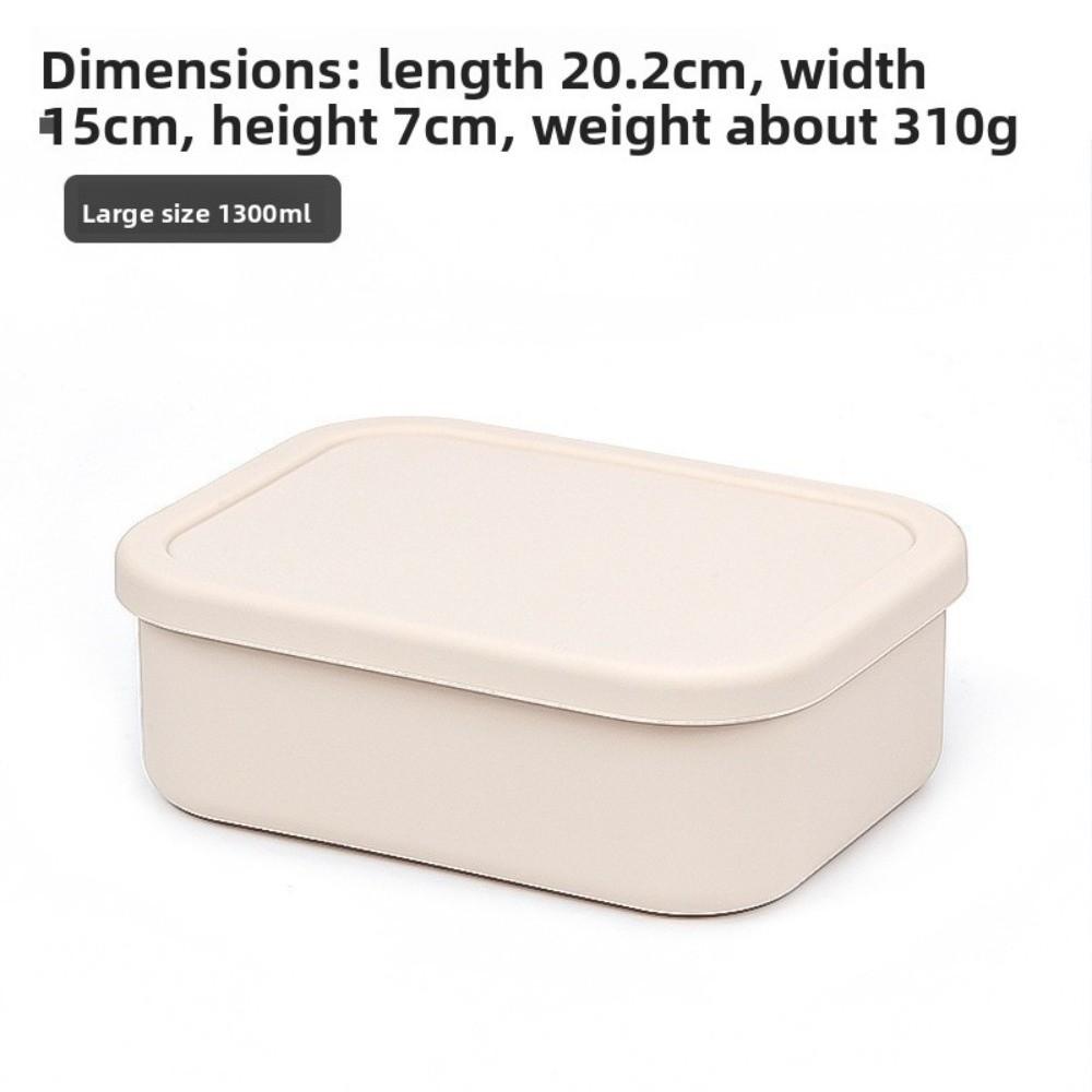 With Lid Silicone Lunch Box Food Grade Storage Box Rectangle Food Storage Container  Picnic