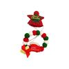 Christmas Pet Collar Dog Collar Christmas Tree Old Man Elk Hair Ball Dog Necklace  Collar Decoration