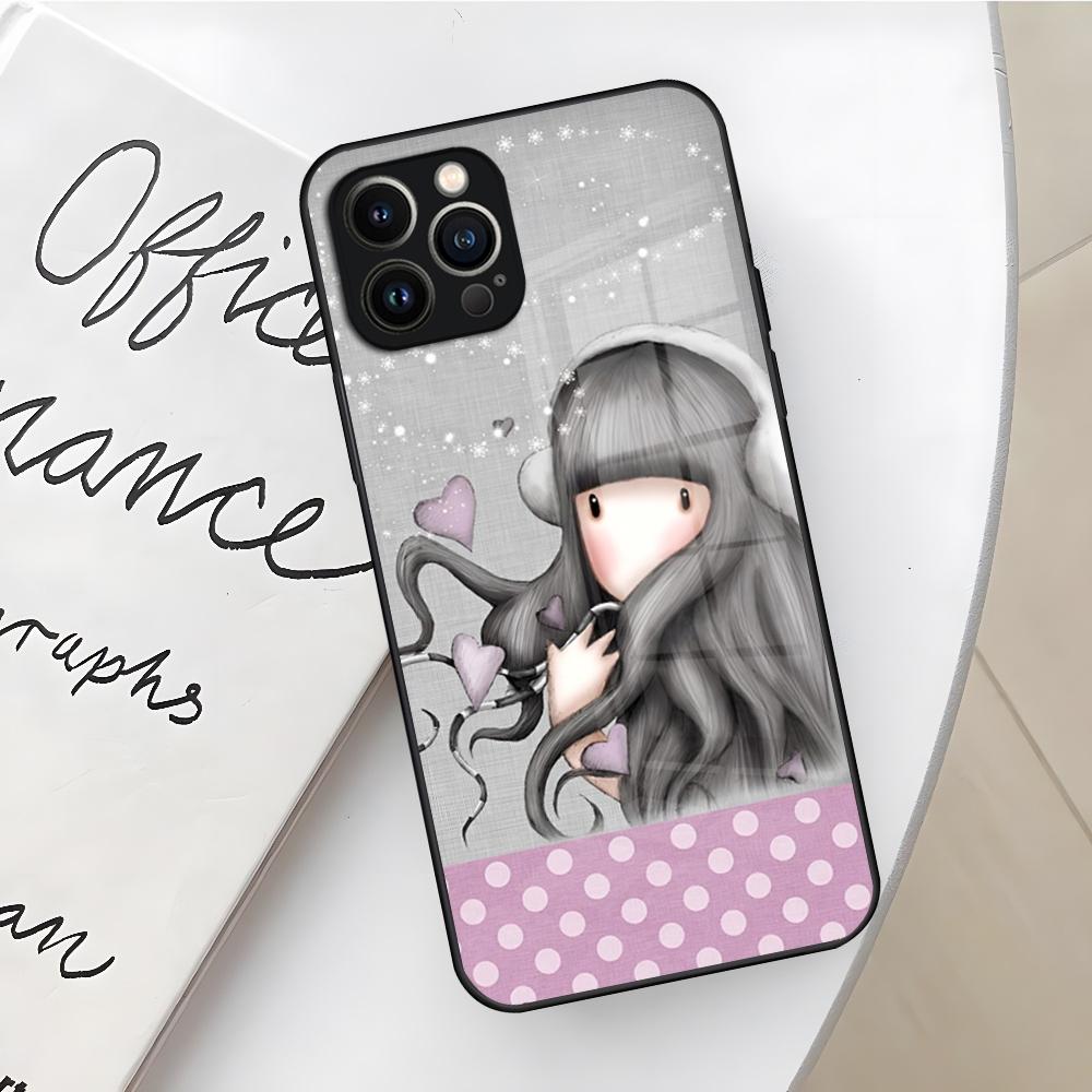 Gorjusses Cute Doll Santoroes Phone Case for Iphone 17 16 Air 15 14 12 11 13 Pro Max Mini X Xr Xs Se Puls glass Cover