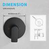Brass Construction Wall Mount Shower Faucet Aluminum Alloy Circular Design Shower Valve Matte Black Single Function