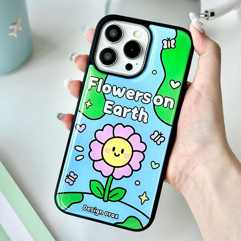 iPhone case resin anti-drop wear-resistant Suitable for HUAWEI mate60pro cute small flower