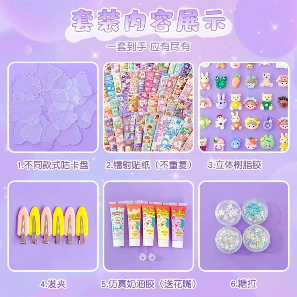 Account Material Guka Sticker Set DIY Keychain Making Kit DIY Handbook Material Sticker DIY Keyring