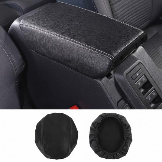 For Ford Bronco -2025 Car Armrest Box Cover Storage Bag Cushion Pad Black