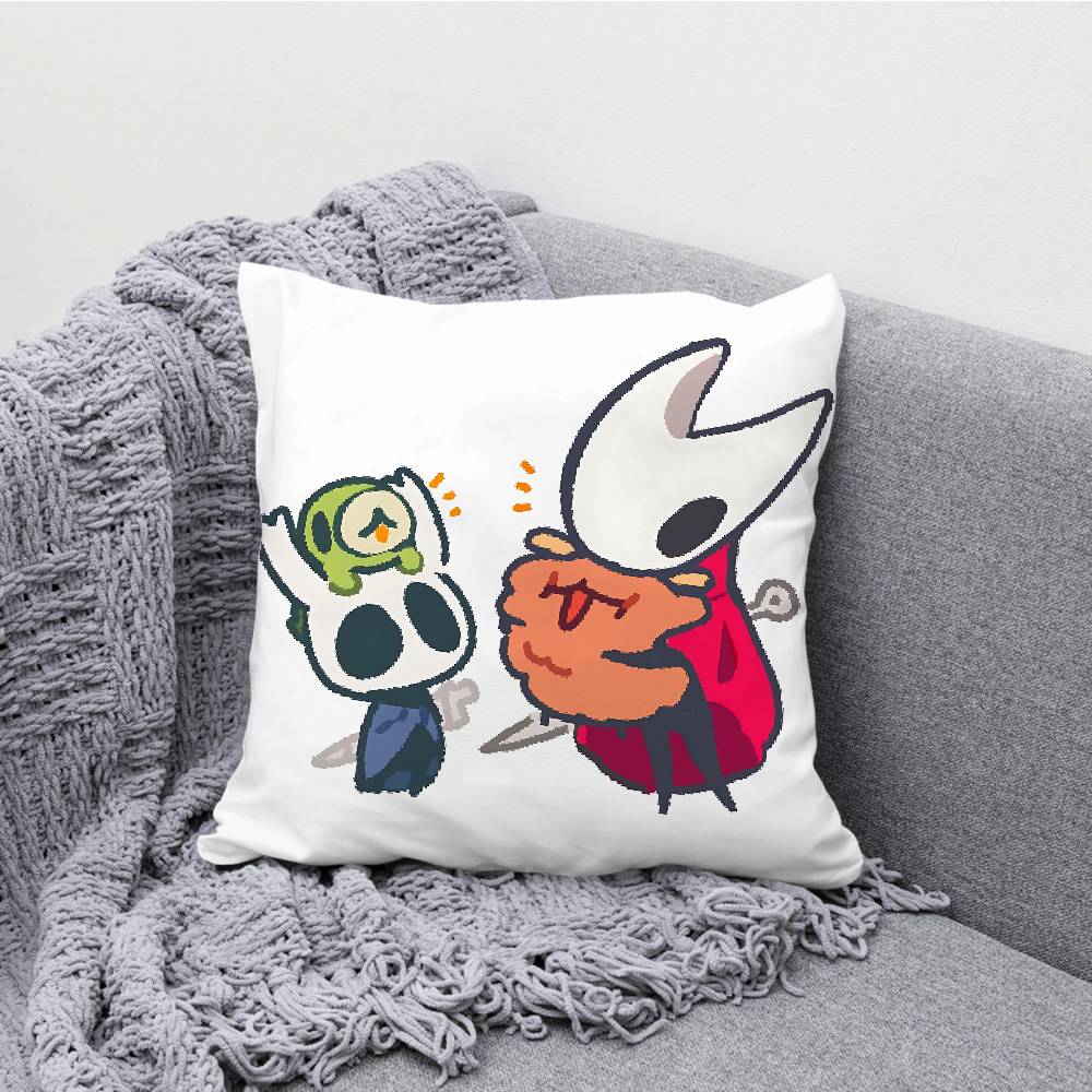 H-Hollow K-Knight Chibi Throw Pillow Case For 45x45cm 55x55cm 30x30cm Square Car Pillowcase Home Bedchamber Decor Gift